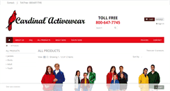 Desktop Screenshot of cardinalactivewear.com